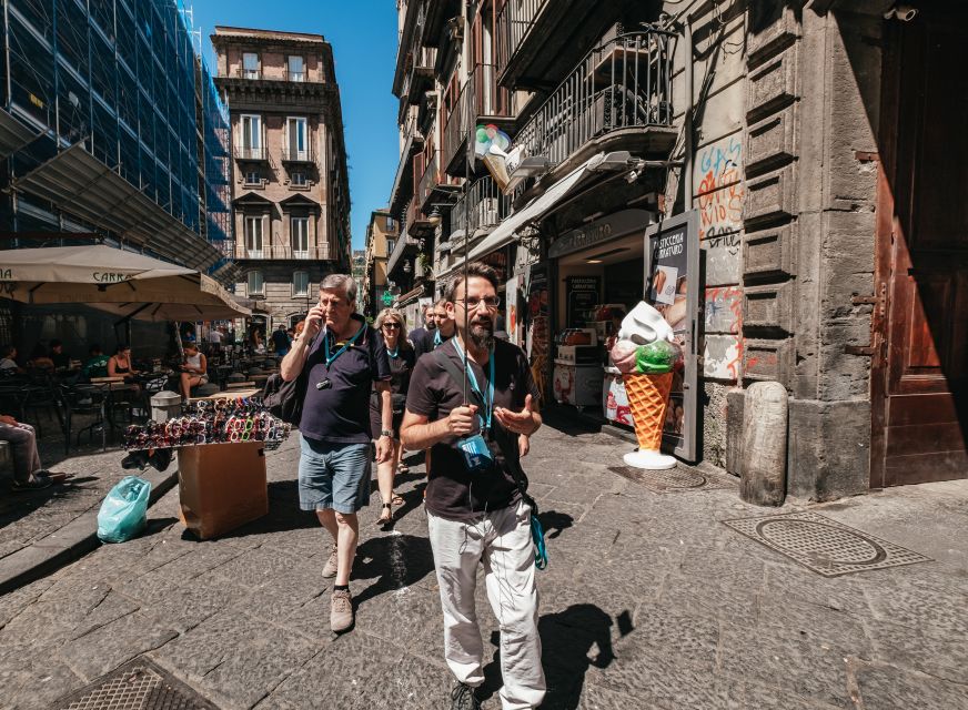 Naples: Downtown Tour with Veiled Christ & St Clare Tickets - San Lorenzo Maggiore and the street-lane logic between monuments