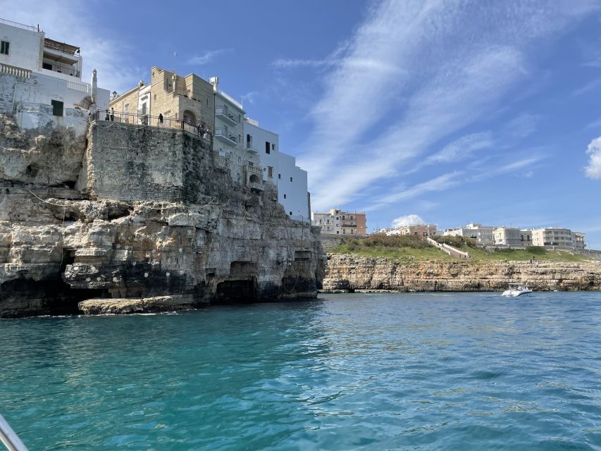Polignano a Mare: Speedboat Cruise to Caves with Aperitif - Polignano landmarks you’ll see from the water: Modugno, Lama Monachile, Santo Stefano