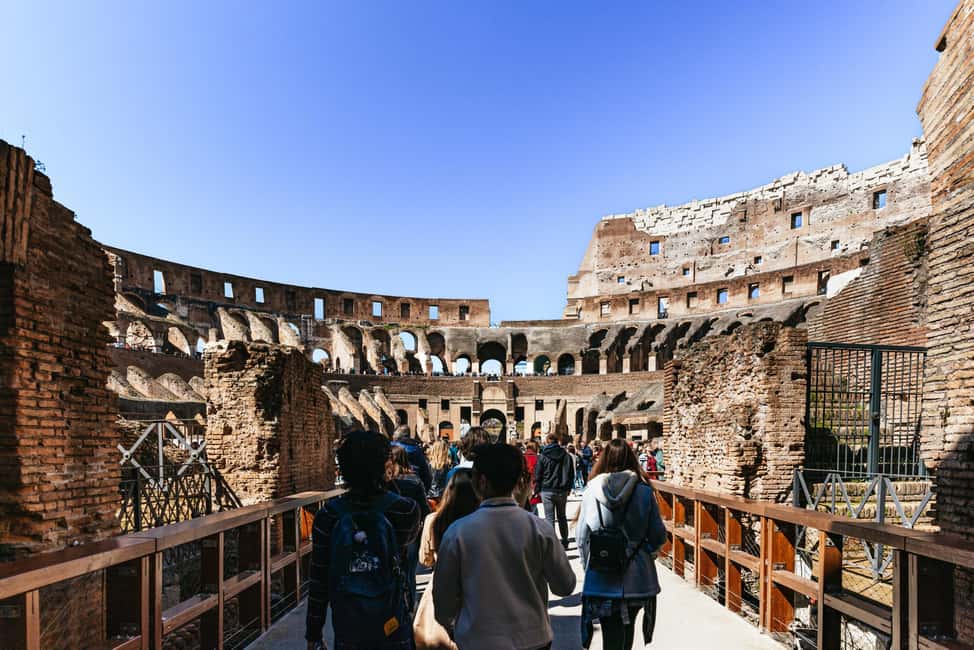Rome: Colosseum, Forum & Palatine Hill Tour & Optional Arena - Entering The Colosseum: arena floor through the gladiators’ gate